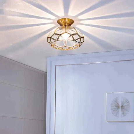 Modern Minimalist New Corridor Full Copper Ceiling