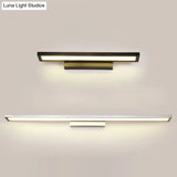 Modern Minimalist Vanity Wall Light In Aluminum With Rectangular Shape