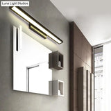 Modern Minimalist Vanity Wall Light In Aluminum With Rectangular Shape