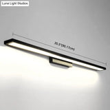 Modern Minimalist Vanity Wall Light In Aluminum With Rectangular Shape