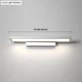 Modern Minimalist Vanity Wall Light In Aluminum With Rectangular Shape