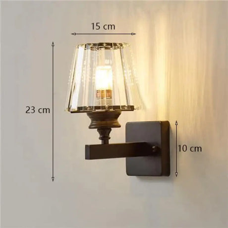 Modern Minimalist Wall Lamp with Glass Shade for Bedside Lighting Living Room Lighting E Wall Light