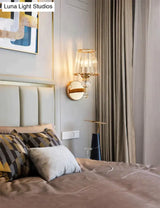 Modern Minimalist Wall Lamp with Glass Shade for Bedside Lighting Living Room Lighting Wall Light