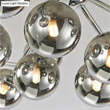 Modern Modo G9 Ceiling Light With Glass And Metal - 12 - Light Semi Flush Mount For Living Room