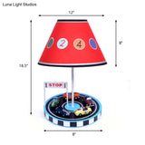 Modern Multi-Colored Desk Lamp With Tapered Shade - Bedroom Table Light