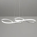 Modern Musical Note Chandelier: Stylish Metal Suspension Light For Restaurants White / 29.5 Warm