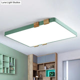 Modern Nordic Acrylic Flush Mount Ceiling Light Fixture - 1 - Light Rectangular Lamp In