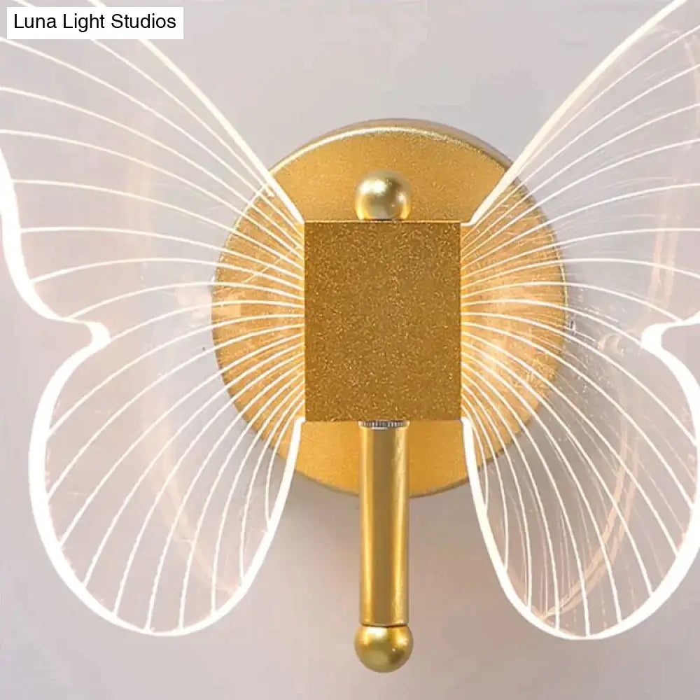 Modern Nordic All Copper Led Butterfly Wall Lamp wall Lamp