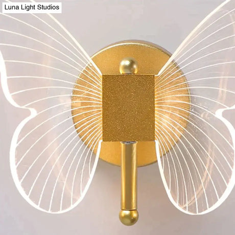Modern Nordic All Copper Led Butterfly Wall Lamp wall Lamp