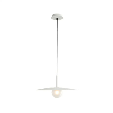 Nordic Hanging Light Metal Single Restaurant Pendant With Milk Glass Shade In Black/Grey/White