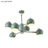 Modern Nordic Iron Bedroom Pendant Light Fixture - 6 Lights Hanging Chandelier
