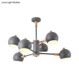 Modern Nordic Iron Bedroom Pendant Light Fixture - 6 Lights Hanging Chandelier