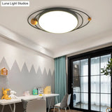 Modern Nordic Led Ceiling Lamp With Round Acrylic Design - 21/26/31 Gray/Green/White