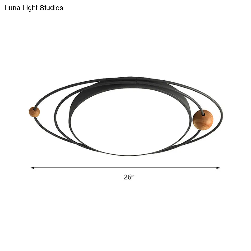 Modern Nordic Led Ceiling Lamp With Round Acrylic Design - 21’/26’/31’ Gray/Green/White