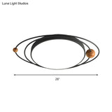 Modern Nordic Led Ceiling Lamp With Round Acrylic Design - 21’/26’/31’ Gray/Green/White