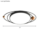Modern Nordic Led Ceiling Lamp With Round Acrylic Design - 21’/26’/31’ Gray/Green/White