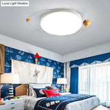Modern Nordic Led Ceiling Lamp With Round Acrylic Design - 21/26/31 Gray/Green/White