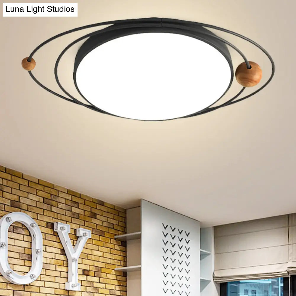 Modern Nordic Led Ceiling Lamp With Round Acrylic Design - 21/26/31 Gray/Green/White