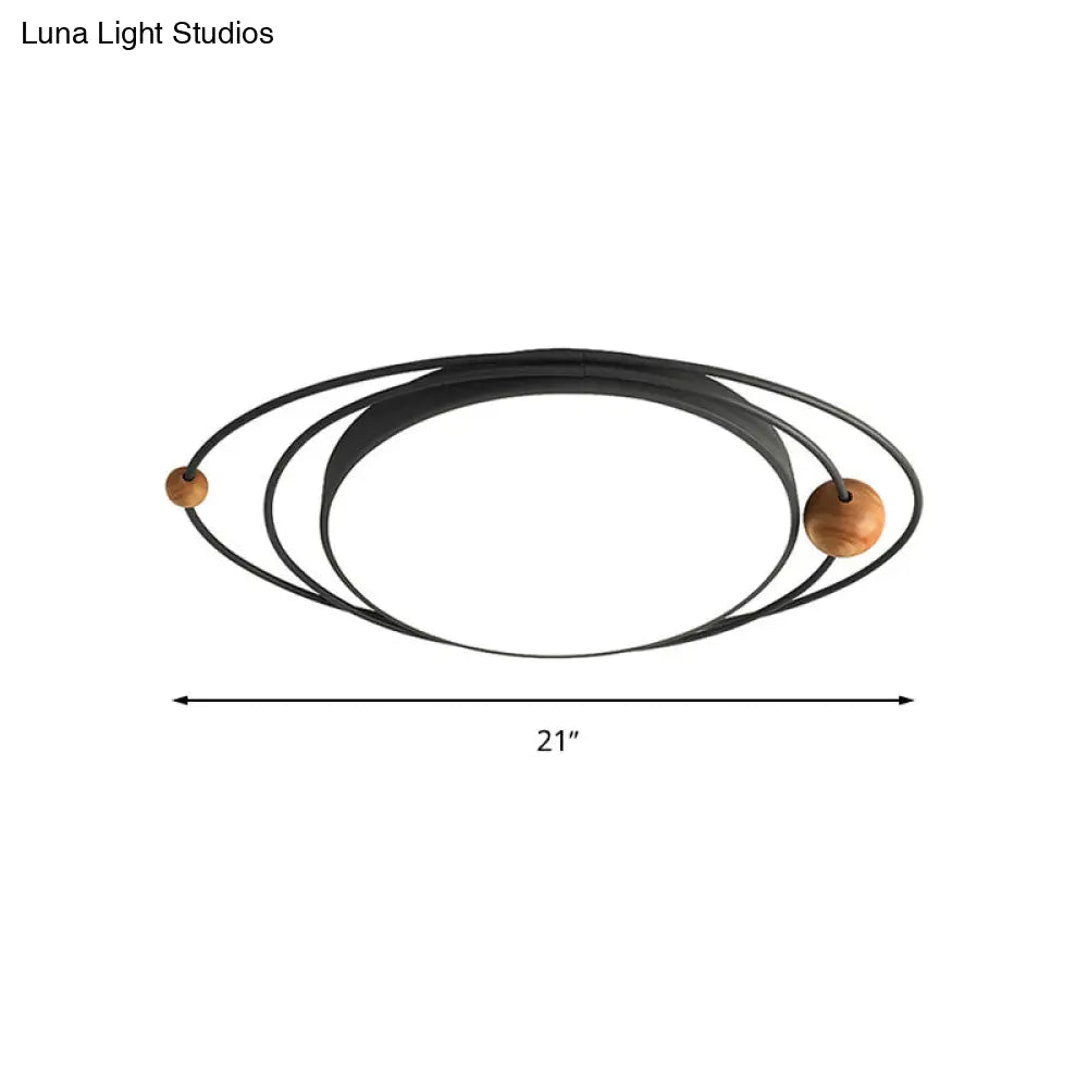 Modern Nordic Led Ceiling Lamp With Round Acrylic Design - 21’/26’/31’ Gray/Green/White