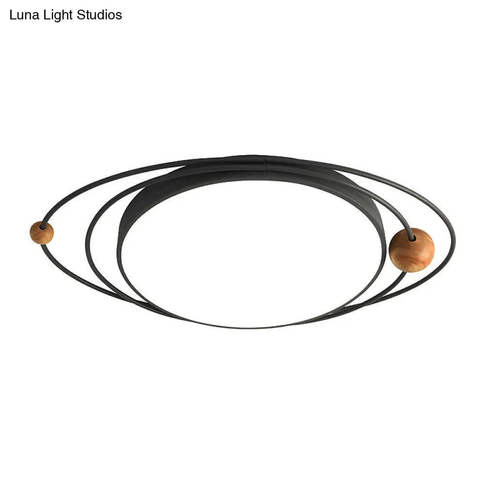 Modern Nordic Led Ceiling Lamp With Round Acrylic Design - 21’/26’/31’ Gray/Green/White