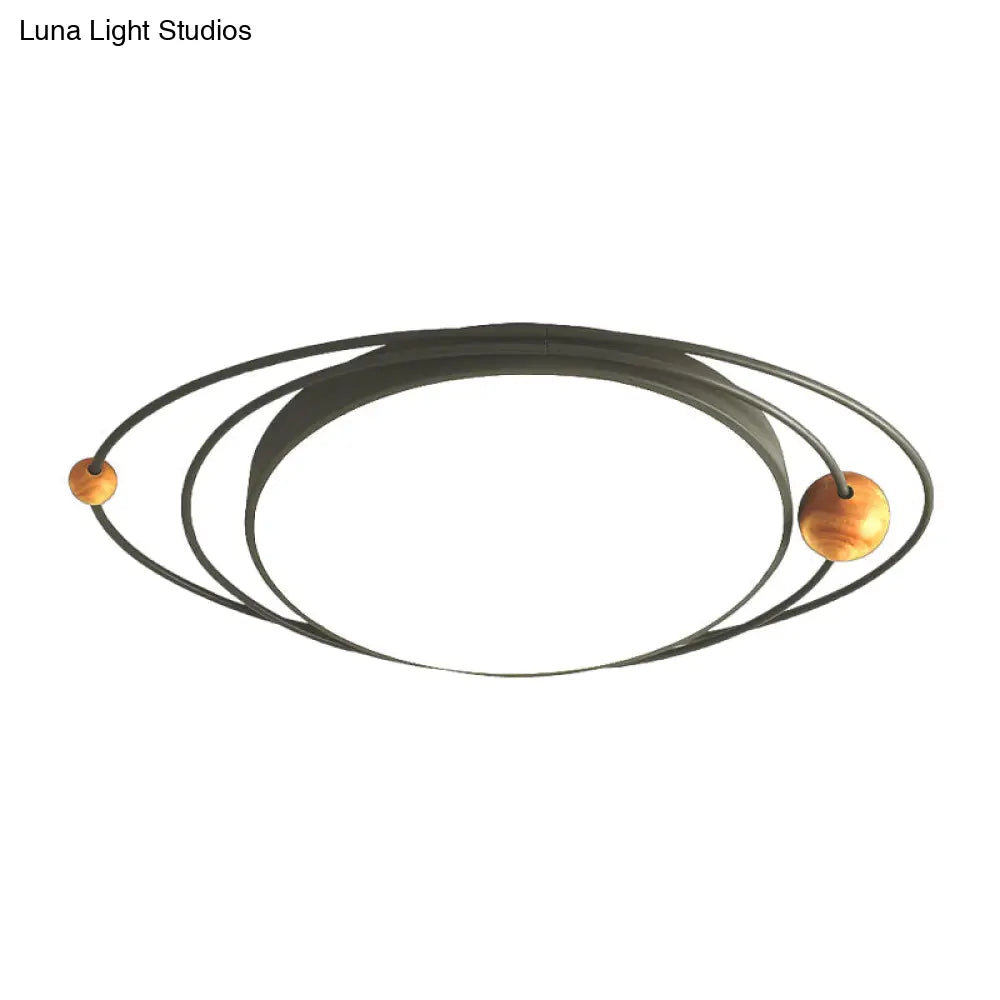 Modern Nordic Led Ceiling Lamp With Round Acrylic Design - 21’/26’/31’ Gray/Green/White
