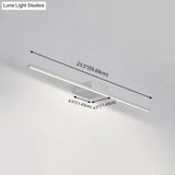 Modern Nordic Led Vanity Lamp For Bathroom - Wall Mounted Mirror Front
