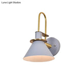 Modern Nordic Pyramid Wall Sconce Light For Study Room And Bedroom
