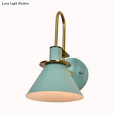 Modern Nordic Pyramid Wall Sconce Light For Study Room And Bedroom