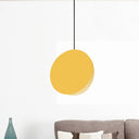 Modern Nordic Style 1-Light Metal Pendant Lamp (8’/12’W) - Black/Grey/White Hanging Ceiling