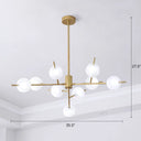 Modern Opal Frosted Glass Ceiling Chandelier Light - Modos Suspension Lamp For Living Room 9 / Gold