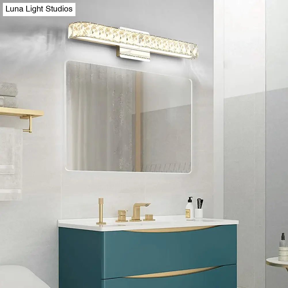 Modern Opulent Crystal Vanity Sconce For Bathroom
