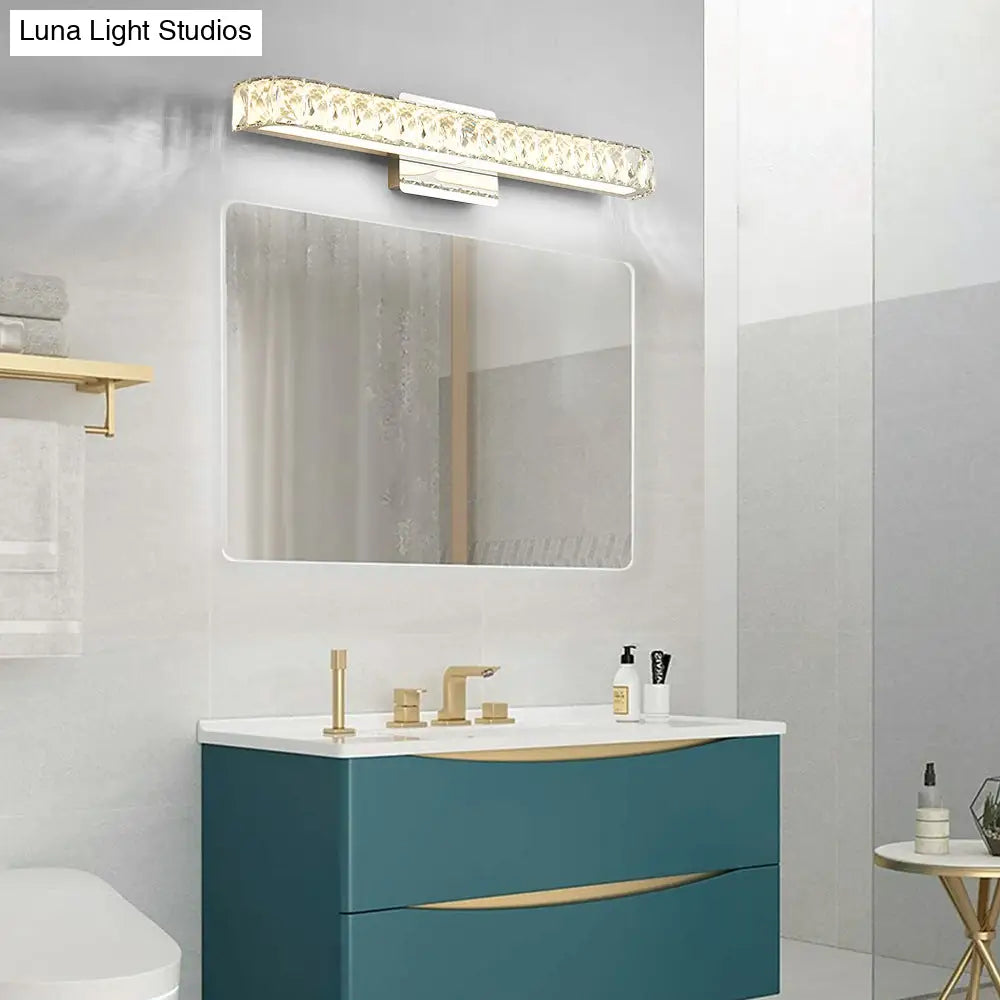 Modern Opulent Crystal Vanity Sconce For Bathroom