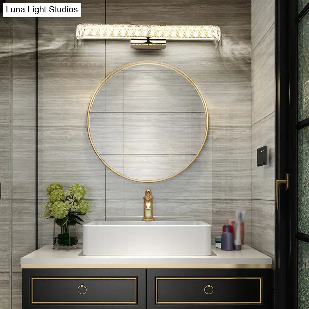 Modern Opulent Crystal Vanity Sconce For Bathroom