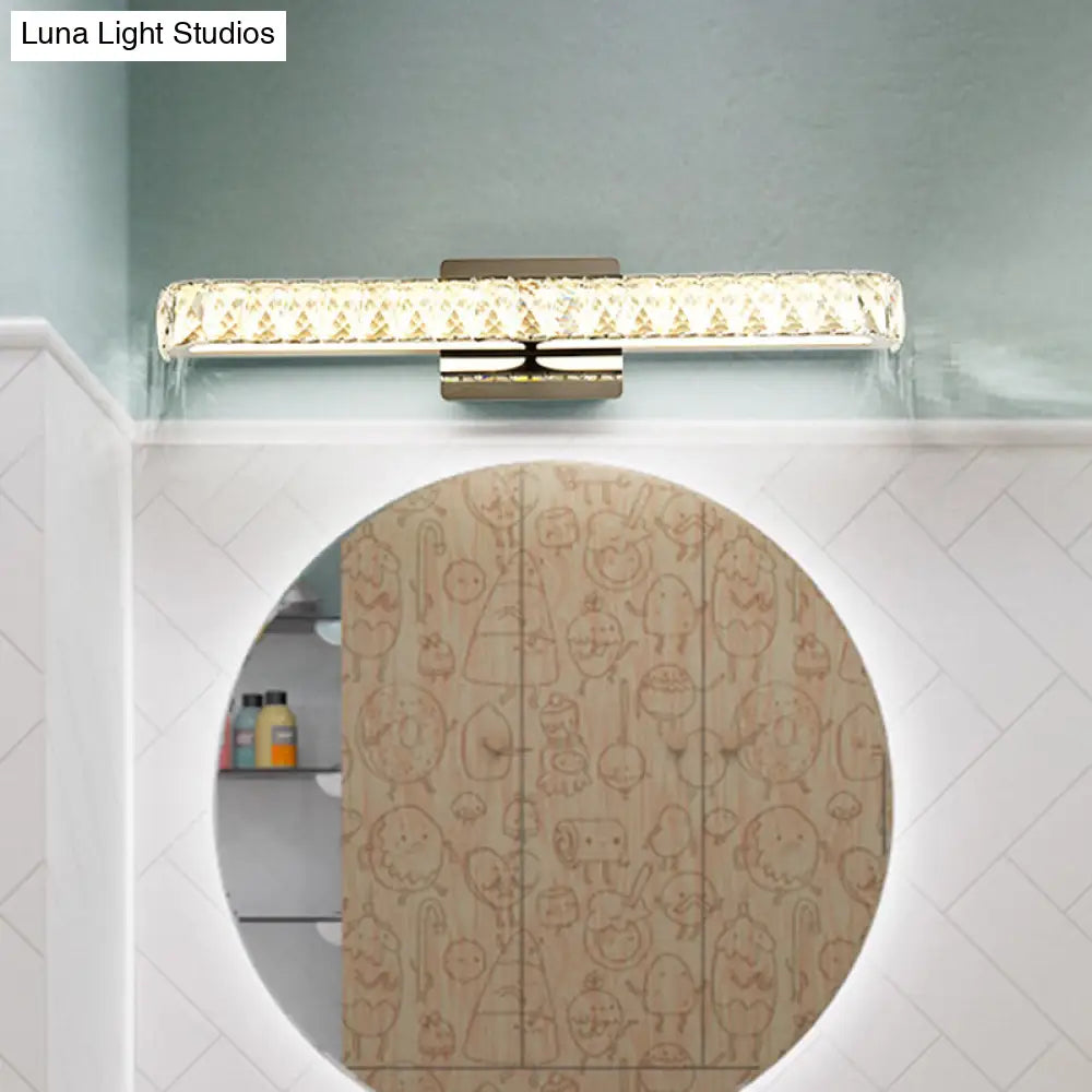 Modern Opulent Crystal Vanity Sconce For Bathroom