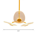 Modern Oval Chandelier Light - Acrylic Led Gold Hanging Lamp Kit In Warm/White For Bedroom