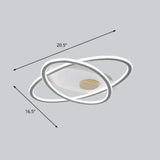 Modern Oval Flush Mount Led Ceiling Light Fixture For Bedroom Grey / 16.5’ White