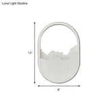 Modern Oval Wall Sconce With Led Lighting For Your Bedroom