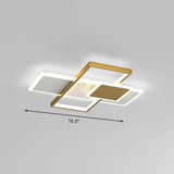 Modern Overlap Ceiling Light: Stylish Metal Flush Mount Fixture For Bedrooms Gold / 16.5’