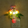 Modern Pink And Green Led Flower Vase Night Light - Multi-Colored Wall Lamp Multi-Color