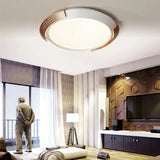 Modern Pink/Gold Hollow Metal Ceiling Fixture - 16’/19.5’ Round Flush Mount Light For Bedroom