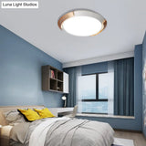 Modern Pink/Gold Hollow Metal Ceiling Fixture - 16’/19.5’ Round Flush Mount Light For Bedroom