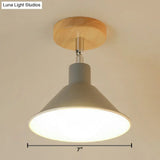 Modern Pink & Orange Ceiling Light: Stylish Semi-Flush Mount For Corridor