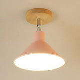 Modern Pink & Orange Ceiling Light: Stylish Semi-Flush Mount For Corridor