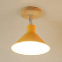 Modern Pink & Orange Ceiling Light: Stylish Semi-Flush Mount For Corridor