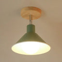 Modern Pink & Orange Ceiling Light: Stylish Semi-Flush Mount For Corridor Green