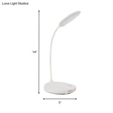 Modern Pink/White Led Folding Desk Lamp With Usb Charging - Perfect For Reading