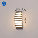 Modern Porch Light Waterproof Ip65 Radar Sensor Wall Lamps For Courtyard Patio Garden Front Door