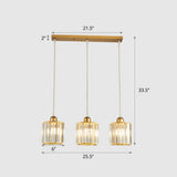Modern Prismatic Crystal Geometric Suspension Pendant Lamp In Gold For Dining Room / 25.5’ Round