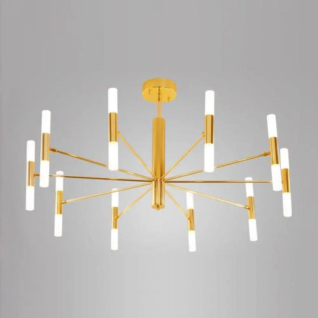 Modern Radial Led Chandelier Light For Living Room Ceiling 20 / Gold