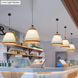 Modern Rattan Tapered Ceiling Lamp - 10’/14’/16’ Wide Yellow/Brown Pendant Light 1 Bulb